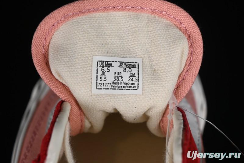Vans Old Skool Reissue 136 High-End Pink Canvas Vulcanized Shoes with Detachable Lightweight Anti-Fatigue Insole - VN000MT6DWB