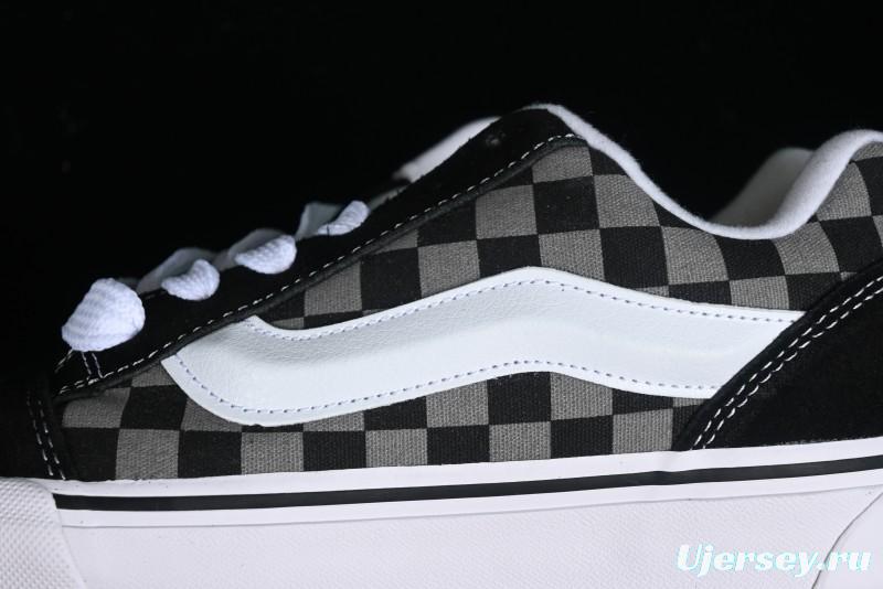 Vans Classics Knu Skool Retro Skate Shoes with Thick Tongue and Oversized Toe - VN0009QCB9P