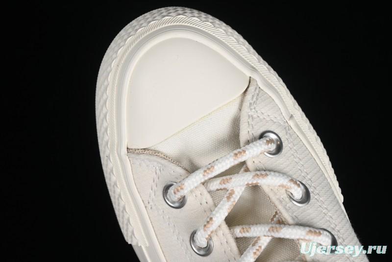 Converse Chuck All Star Lift Platform Utility White High Top Breathable Canvas Casual Shoes - A08767C