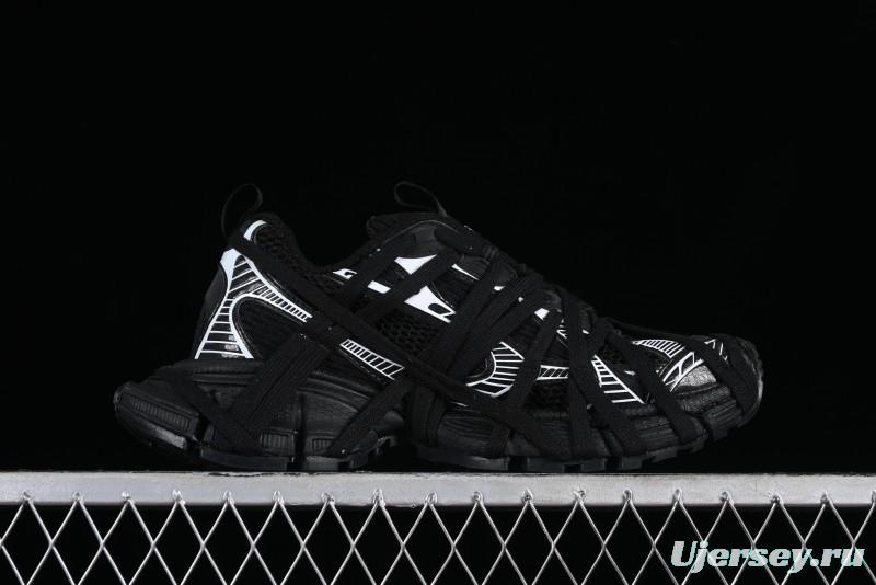 Balenciaga Phantom Sneaker 10th Generation Lace-Up Running Shoes with Transparent Heel Strap - W3XL11090