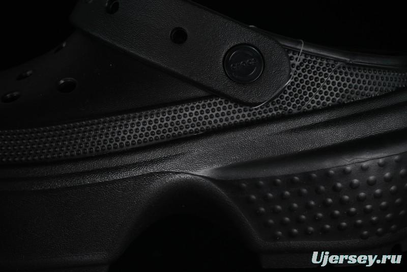 Crocs Classic Clog Retro Beach Sandals with Adjustable Heel Strap and Thick Sole - B.D4