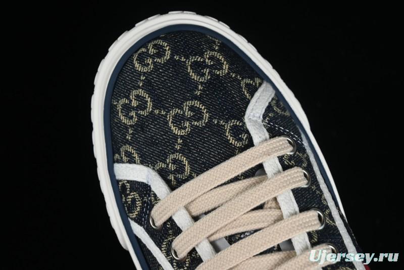 Gucci Tennis 1977 Print Sneaker Retro Casual Canvas Shoes - 02JPO9064