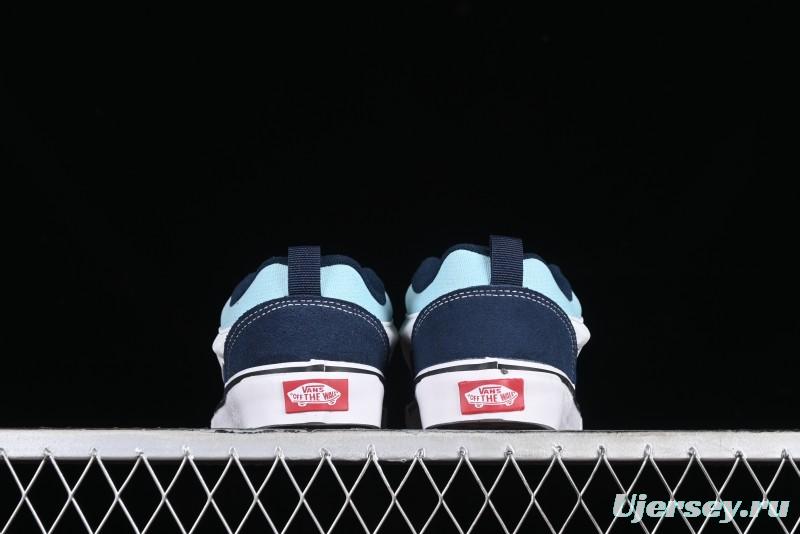 Vans Classics Knu Skool Patchwork Letter Lace-Up Chunky Tongue Platform Sneakers - VN0009QCBLK