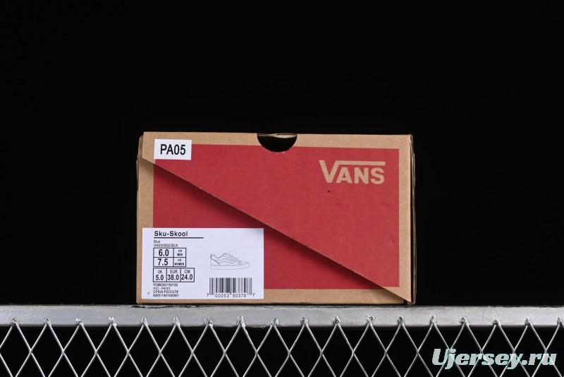 Vans Classics Knu Skool Washed Denim Distressed Vintage Chunky Tongue Skate Shoes - VN0009QCBLK