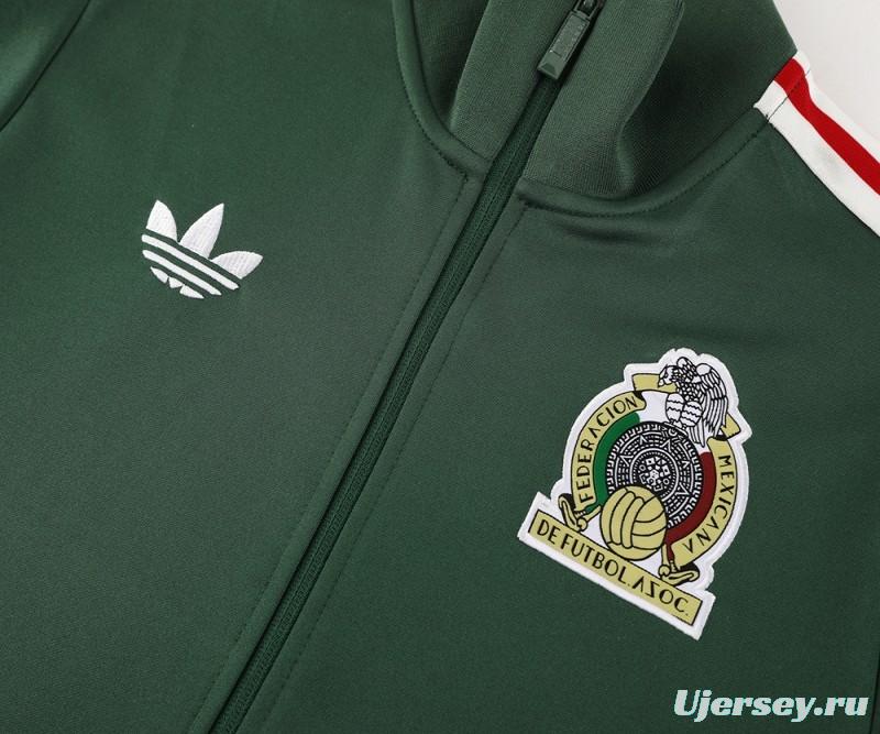 2024 Mexico Green Full Zipper Jacket +Long Pants