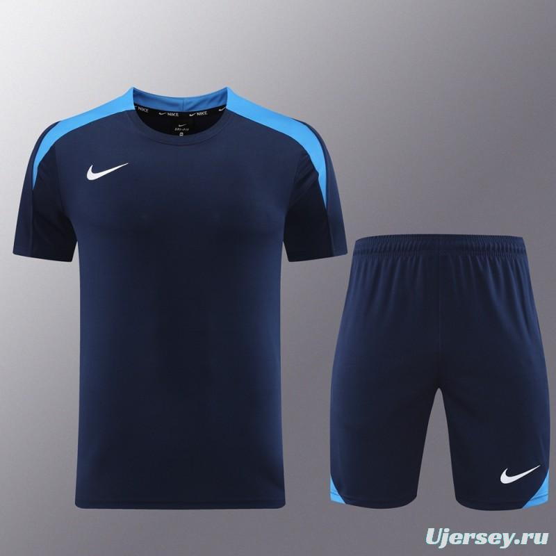 24/25 Nike Navy/Blue Short Sleeve Jersey+Shorts