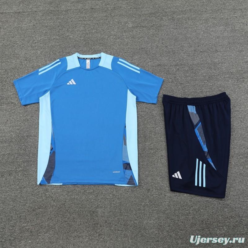 24/25 Adidas Blue Short Sleeve Jersey+Shorts