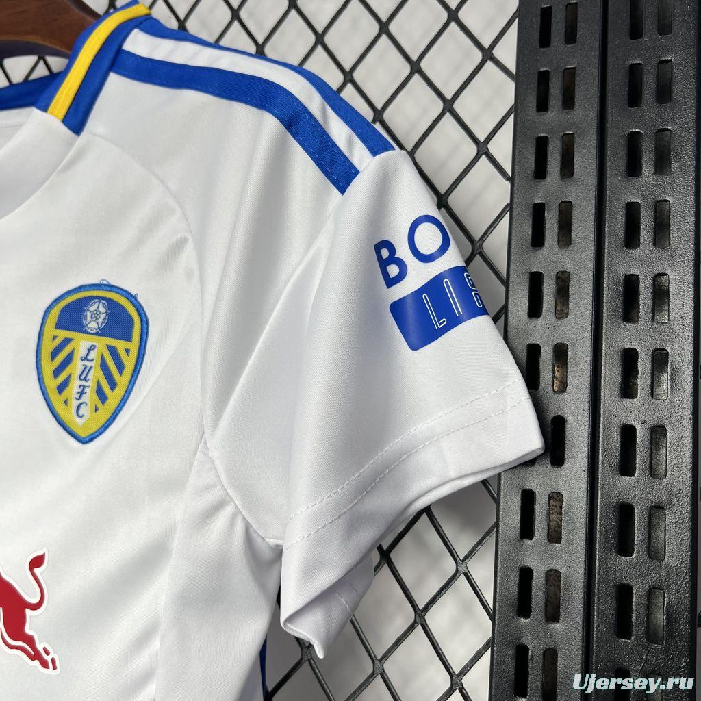 24/25 Kids Leeds United Away White Jersey