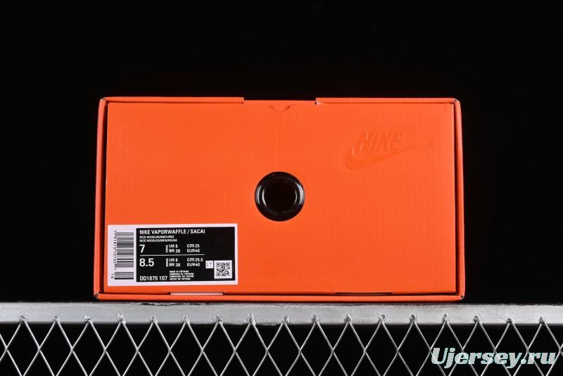 Nike Sacai VaporWaffle 3.0 Deconstructed Sneakers with Overlapping Swoosh and Dual Tongue - DD1875-107