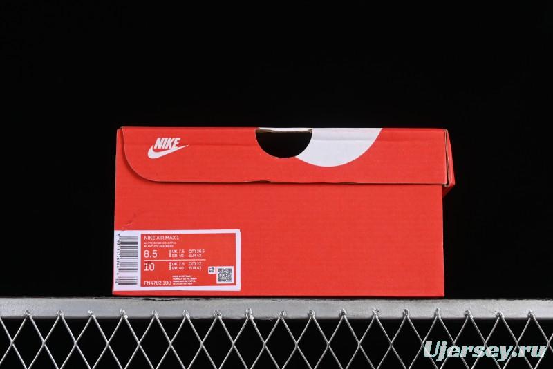 Nike Air Max 1 Retro Running Shoes with Half-Sole Air Cushion - FN4782-100