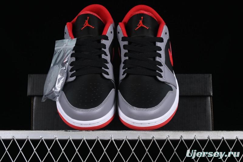 Nike Air Jordan 1 Low AJ1 Cement Grey Low-Top Casual Sneakers - 553558-060