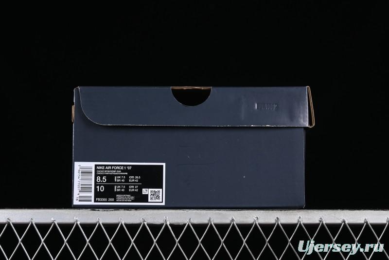 Nike Air Force 1 '07 Low Casual Sneakers with Full-Length Air Cushion - FB3355-200