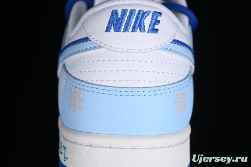 Nike Dunk Low Winter is Here Minimalist White Blue SB Lace-Up Low-Top Casual Skate Shoes - DV0831-104