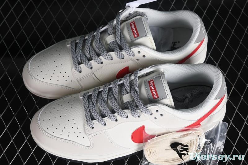 Supreme x Nike SB Dunk Low Casual Skate Shoes with Zoom Air Cushion - DQ1098-333