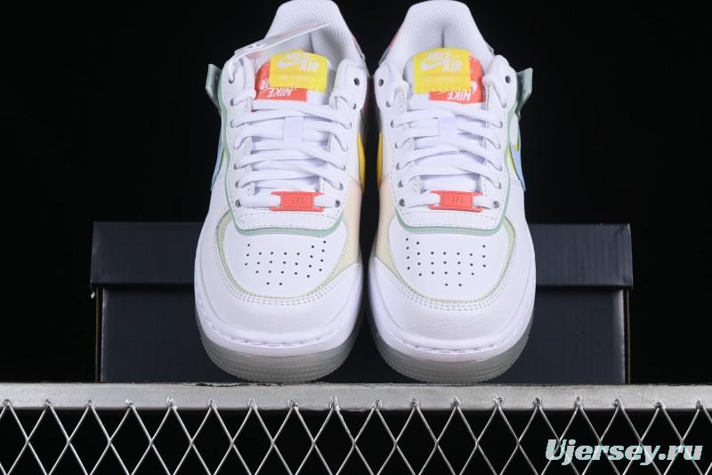 Nike Air Force 1 Shadow Lightweight Elevated Low-Top Versatile Sneakers - CW2630-141