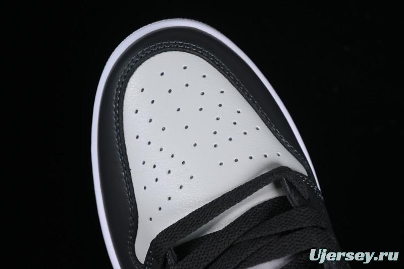 Nike Air Jordan 1 Low AJ1 Black Grey Blue Swoosh Low-Top Lifestyle Basketball Shoes - DC0774-040