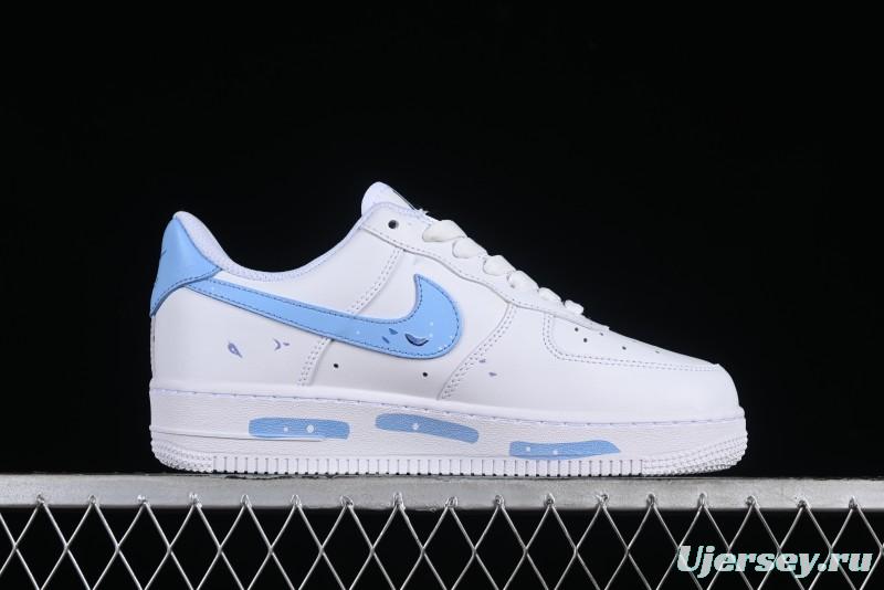 Nike Air Force 1 '07 Low Custom Chinese Style - Spring Cherry Blossom Casual Sneakers - DD8959-100