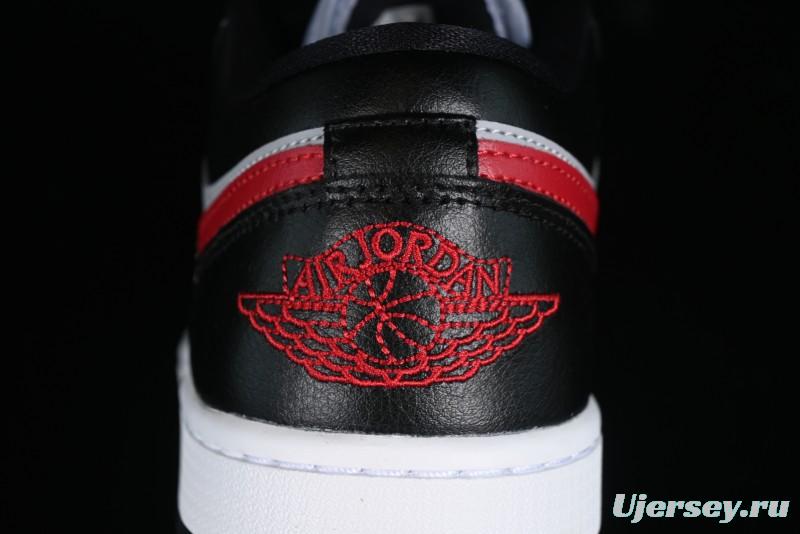 Nike Air Jordan 1 Low AJ1 Black Grey Red Hook Low-Top Culture Basketball Shoes - DC0774-062