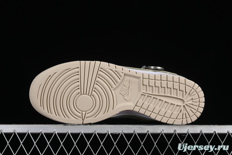 Nike Dunk Low SB Casual Sneakers with Deconstructed Laces and Dragon Well Tea-Inspired Design - DV0831-003