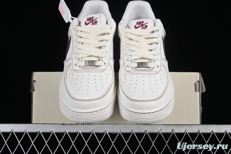 Nike Vlone x Air Force 1 '07 Low Collaboration Wine Red Casual Sneakers - AA5360-010