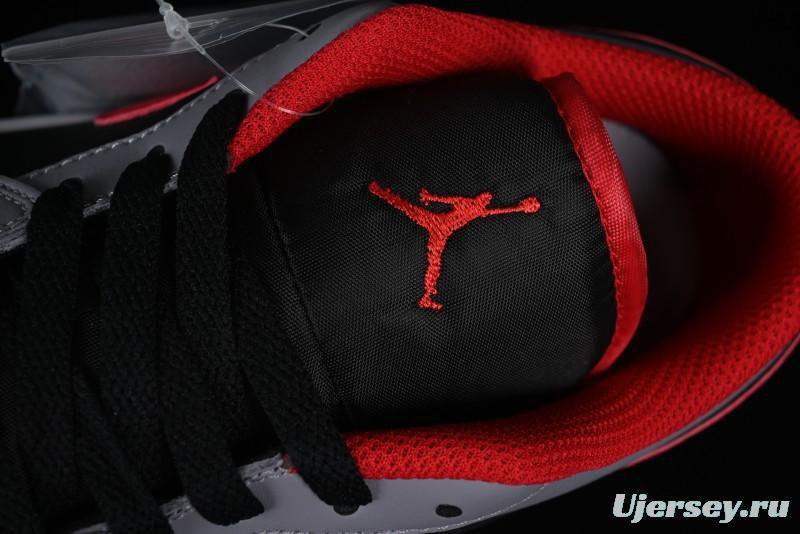 Nike Air Jordan 1 Low AJ1 Cement Grey Low-Top Casual Sneakers - 553558-060