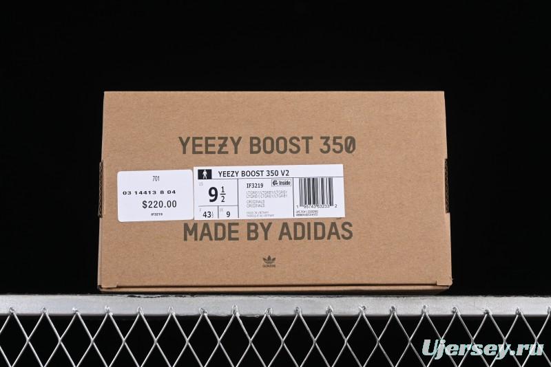 Adidas Yeezy 350 Boost V2 Running Shoes with Space Ash Colorway - IF3219