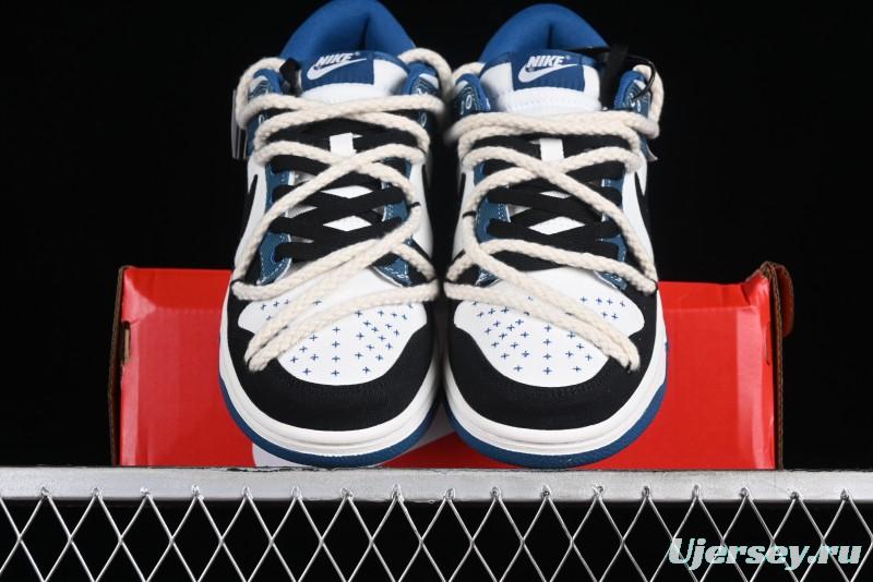 Nike Dunk Low High Street Style Ocean Protection Deconstructed SB Lace-Up Casual Skate Shoes - DV0834-101