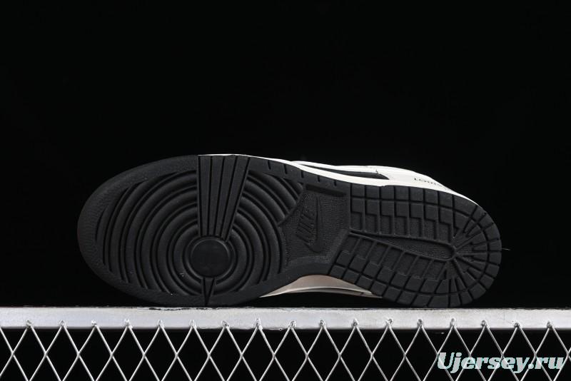 Nike SB Dunk Low LV Collaboration - Elegant Black White Night Light Anniversary High-End Custom Low-Top Casual Sneakers BB8766-208