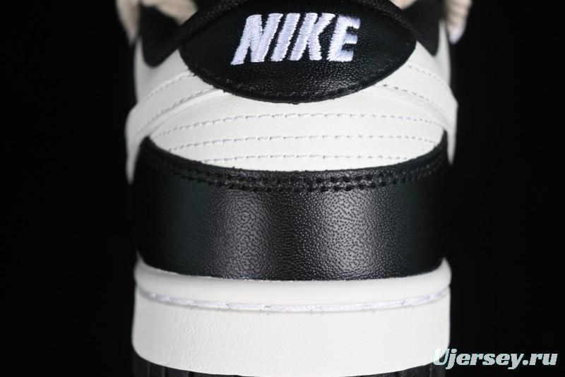 Nike Dunk Low SB Deconstructed Lace-Up Casual Sneakers with Scottish Plaid and Hemp Rope Design - DD1391-100