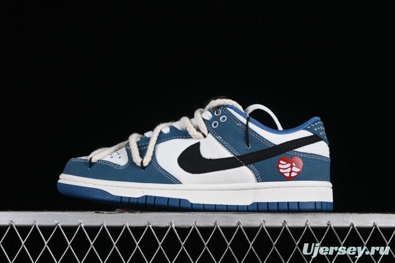 Nike Dunk Low Retro High Street Style Sashiko Stitch Hemp Rope Deconstructed SB Lace-Up Low-Top Casual Sneakers - DV0834-101