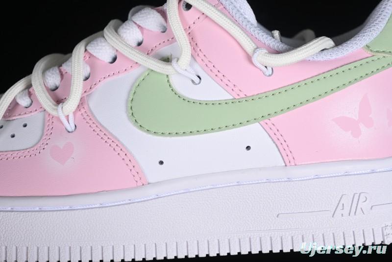 Nike Air Force 1 '07 Low Casual Sneakers with Dreamy Butterfly & Pastel Macaron Colorway - VV1998-013