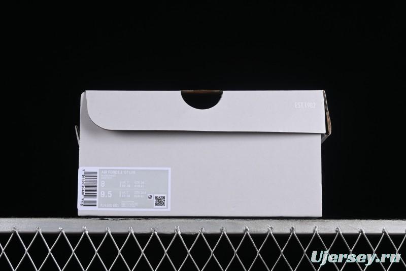 Nike Air Force 1 '07 Low Black Green Canvas Casual Sneakers - FJ4160-001