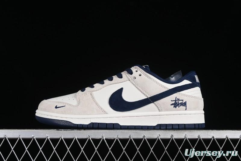 Stussy x Nike SB Dunk Low Collaboration Anniversary Edition Premium Customized Low-Top Casual Skate Shoes - DQ1098-339