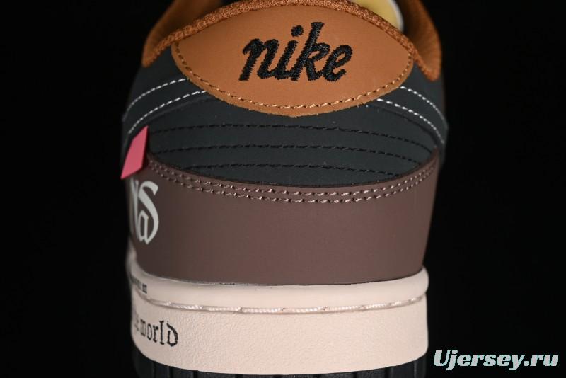 Nike SB Dunk Low Casual Skateboarding Shoes in Black/Brown - MU0232-370