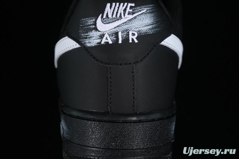 Nike Air Force 1 '07 Low Classic Black White Swoosh Casual Sneakers - FZ0627-010