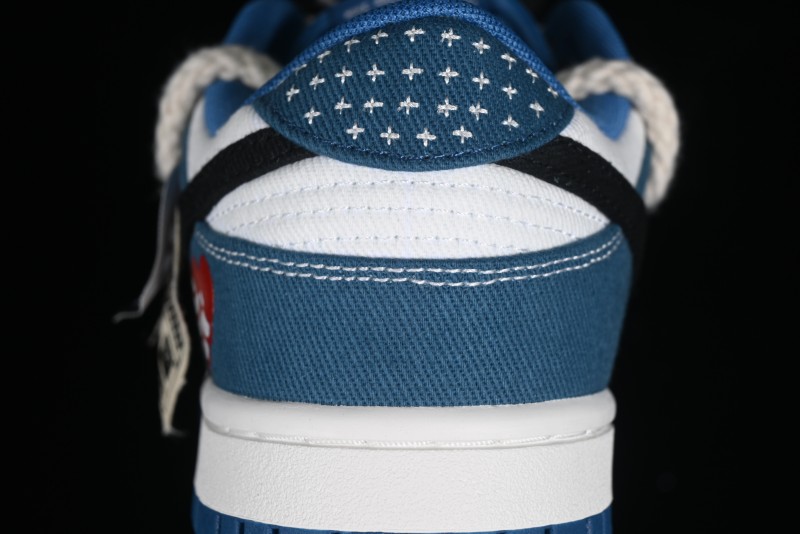 Nike Dunk Low Retro High Street Style Sashiko Stitch Hemp Rope Deconstructed SB Lace-Up Low-Top Casual Sneakers - DV0834-101