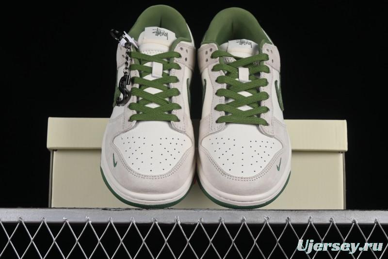 Stussy x Nike SB Dunk Low Retro Premium Casual Sneakers - DQ1098-340