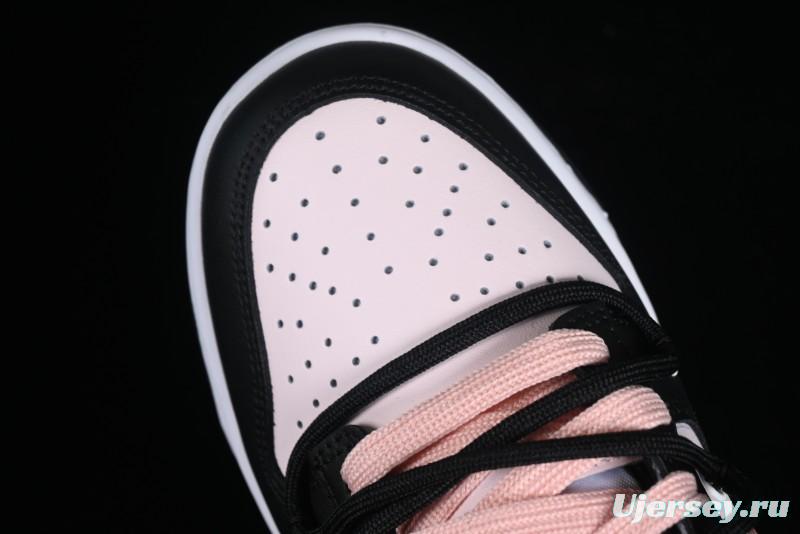 Nike Dunk Low Custom Deconstructed Strap Casual Sneakers in Black Pink - CW1590-100