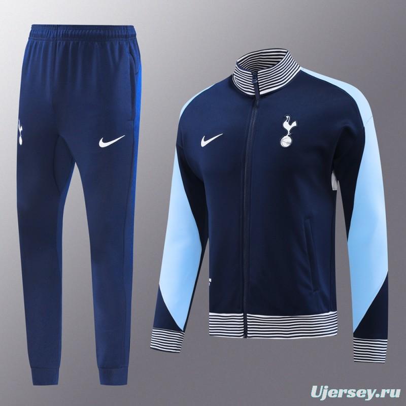 24/25 Tottenham Spur Navy Full Zipper Jacket +Long Pants