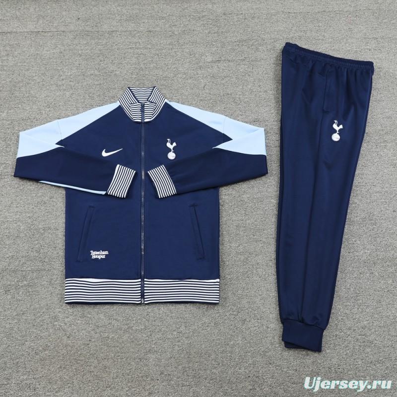 24/25 Tottenham Spur Navy Full Zipper Jacket +Long Pants