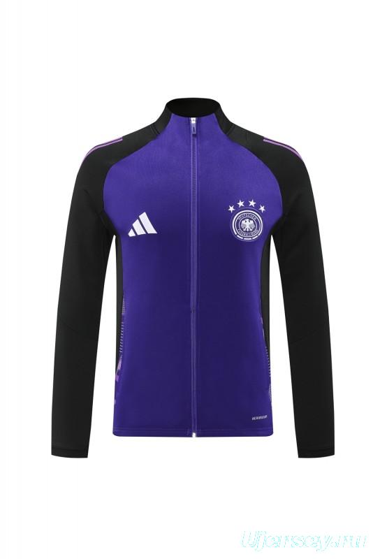 2024 Germany Purple Full Zipper Jacket +Long Pants