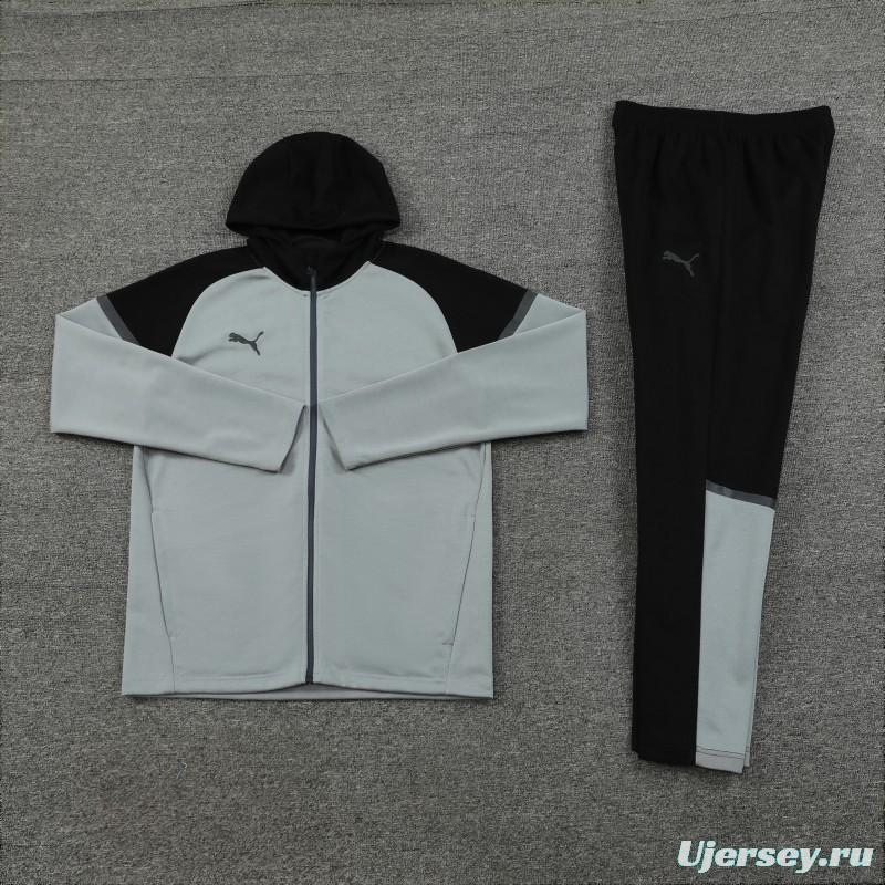 24/25 Puma Grey/Black Full Zipper Jacket +Long Pants