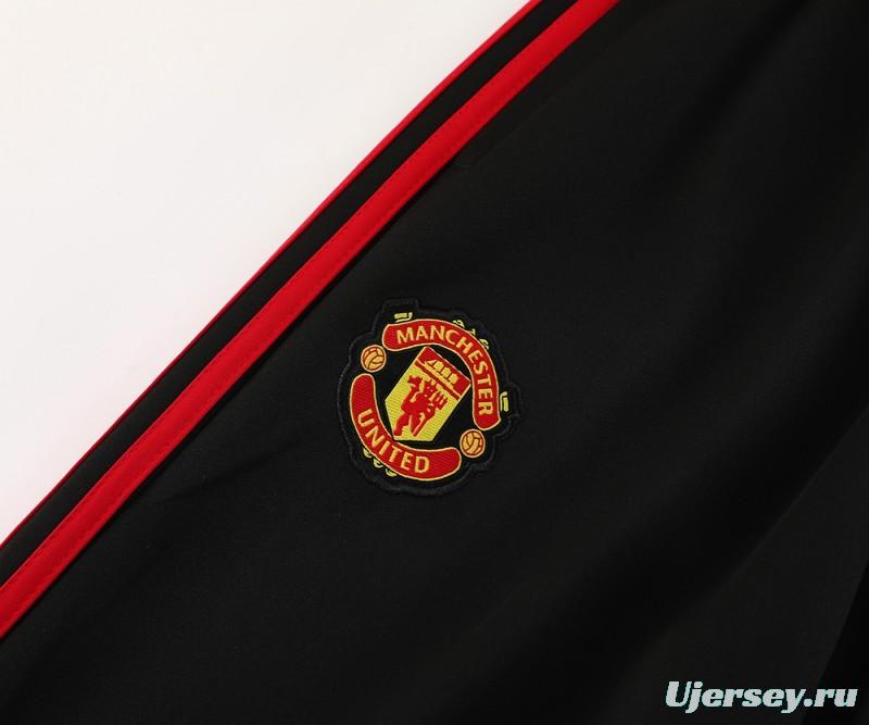 24/25 Manchester United Black Full Zipper Jacket +Long Pants