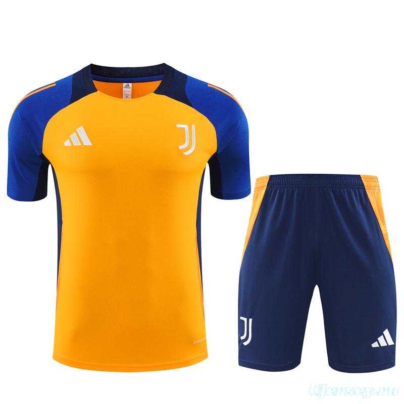 24/25 Juventus Orange/Navy Short Sleeve Jersey+Shorts