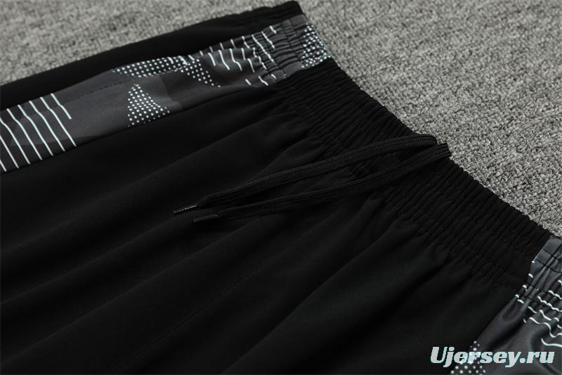 2024 Algeria Black Half Zipper Jacket+Long Pants
