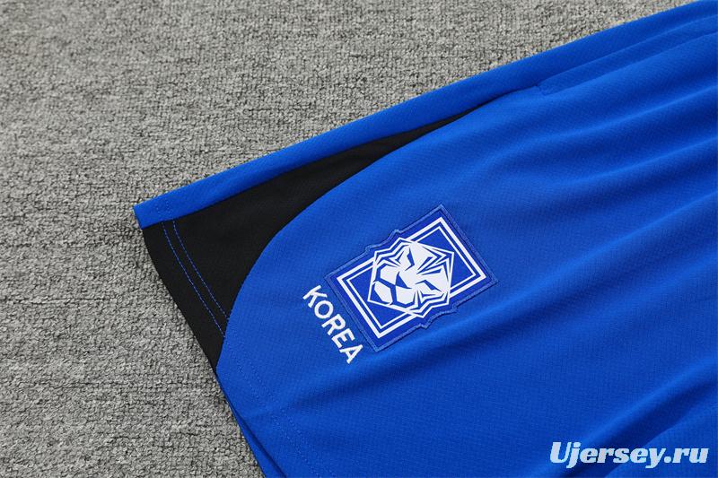 2024 South Korea Blue Short Sleeve Jersey+Shorts