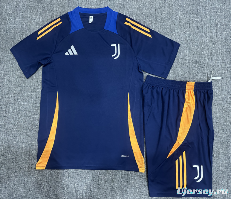 24/25 Kids Juventus Navy Short Sleeve Jersey+Shorts