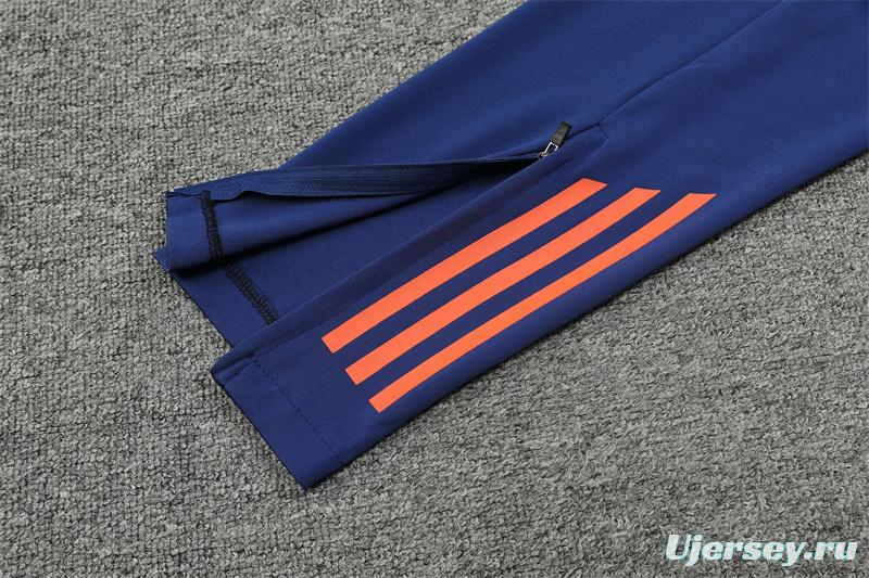 24/25 Manchester United Orange Half Zipper Jacket+Long Pants