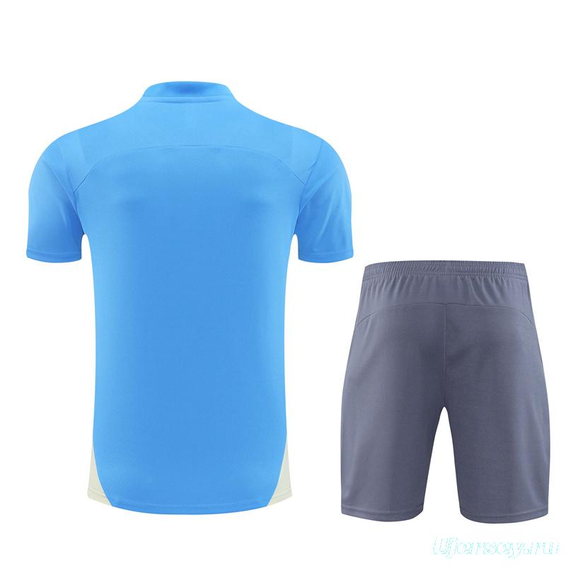 24/25 Manchester City Sky Blue Short Sleeve Jersey+Shorts