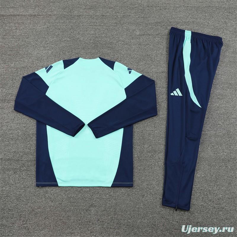 24/25 Arsenal Blue/Navy Half Zipper Jacket+Long Pants